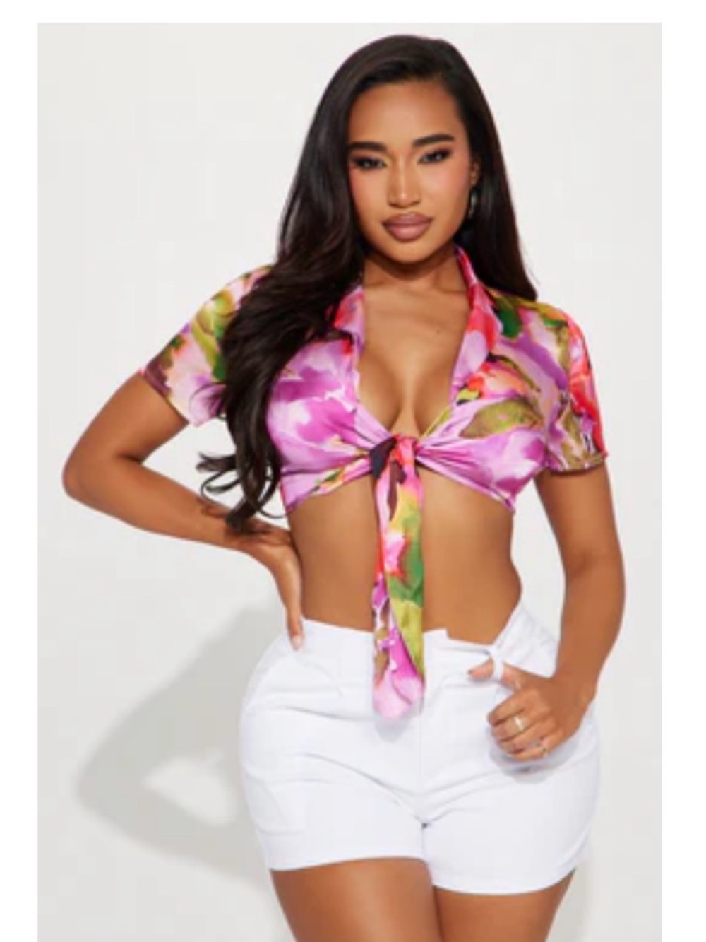 Vacation Ready Blouse Top - Purple/combo